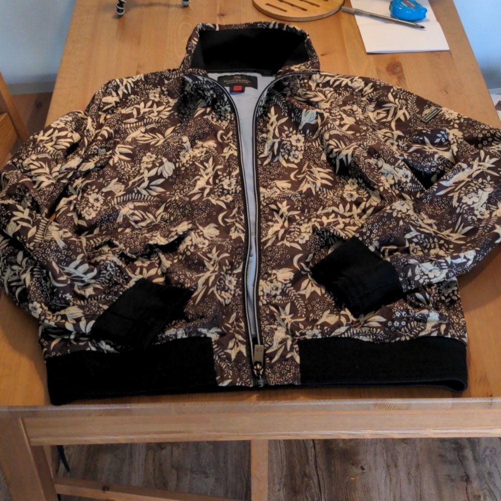 NWOT Scotch and Soda Floral Print Track Jacket